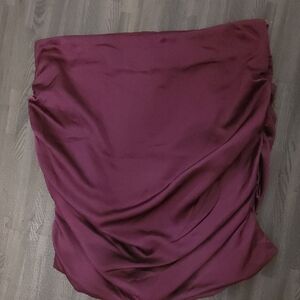Chic Maroon Pencil Skirt for Women